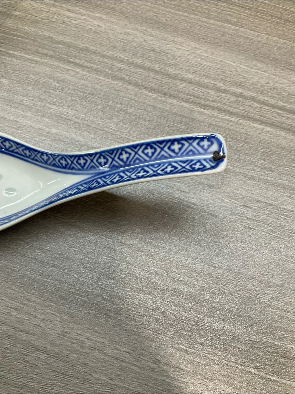 LOT OF 6 VINTAGE JINGDEZHEN CHINESE RICE EYE DRAGON 5” SOUP SPOONS BLUE WHITE
